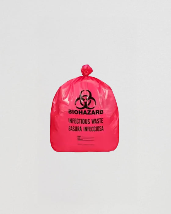 Victoria Bay Can Liner Biohazard Bag 57X56 IN 55 GAL Red 2MIL, 50/Case