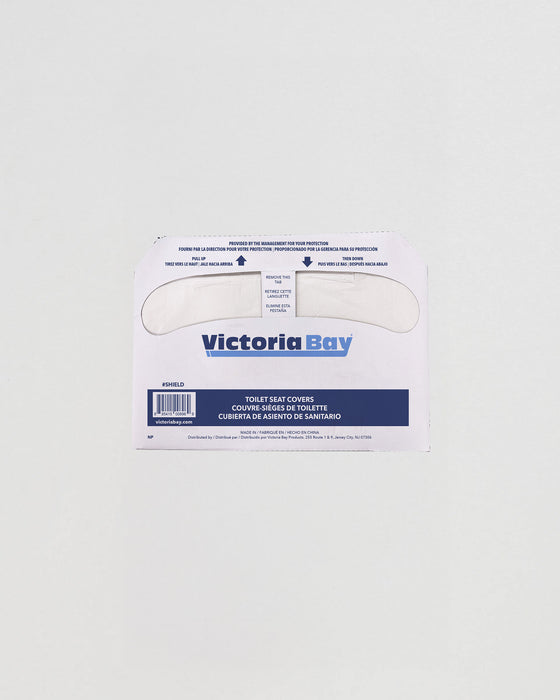Victoria Bay Toilet Seat Cover White Half-Fold 5000/Case