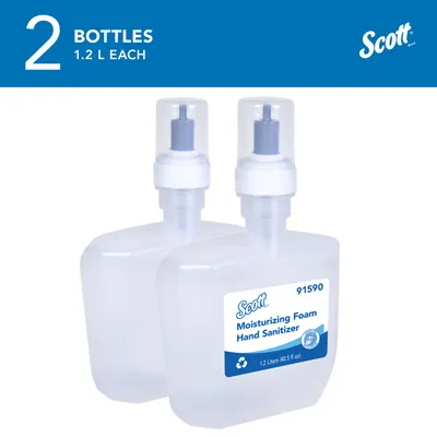 Scott Foam Hand Sanitizer, Clear,  2/1.2 L/cs, Fresh scent